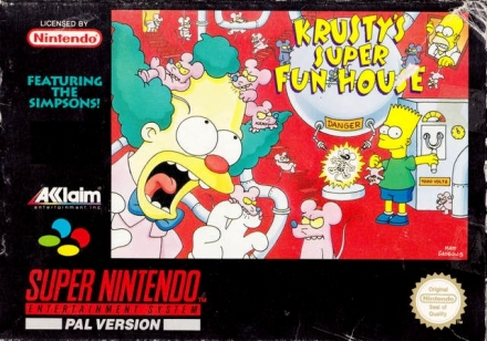 Krusty’s Super Fun House med Særpræg/Skade voor Super Nintendo