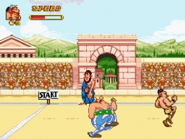 Rennen is wel goed voor Obelix... Hij mag wel wat kilo´s afvallen.