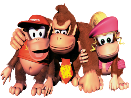 Speel als Diddie Kong en Dixie Kong op zoek naar de vermiste Donkey Kong!