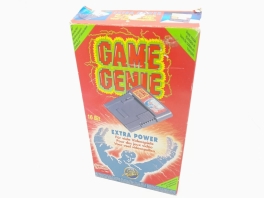 Dit is de doos van de Game Genie, met deze doos word de extensie en handleidingen geleverd!