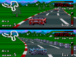 Toch gaaf zo’n multiplayer race in split screen. Toen al mogelijk in de jaren 90.