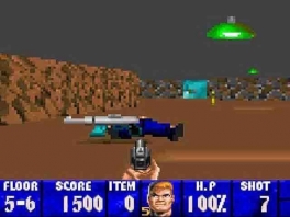 Je speelt hier als William J. Blazkowicz! (onder in beeld)