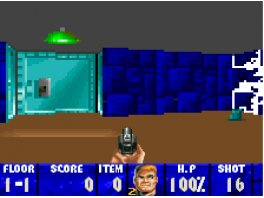 Het start punt in deze game: level 1.
