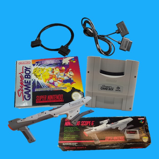 SNES Superscope, verlengkabel en Super GameBoy