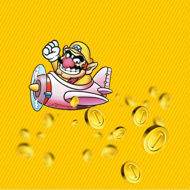 SNES koopjes met Wario muntjes vliegtuig